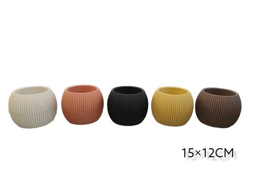 13293630/1/2/3/4/5 VASO CORAL CORES SORTIDAS Ø15X12 CM