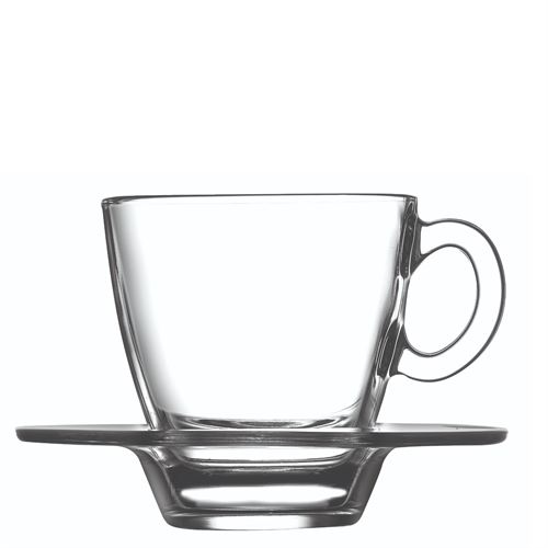 CHAVENAS CAFÉ C/PIRES VIDRO AQUA 10.5CM SET6