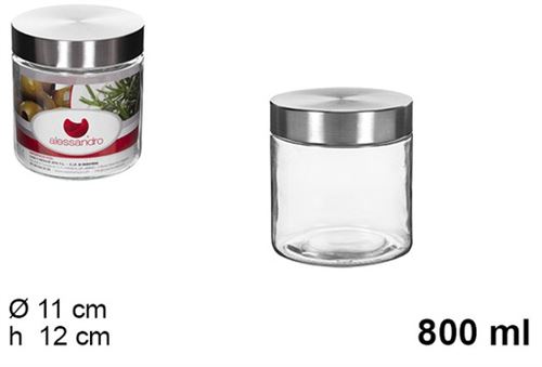 107972 FRASCO VIDRO TAMPA METAL 800ML