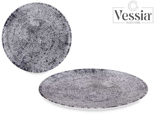 83779 PRATO PORCELANA POSTRE 20CM AZTECA