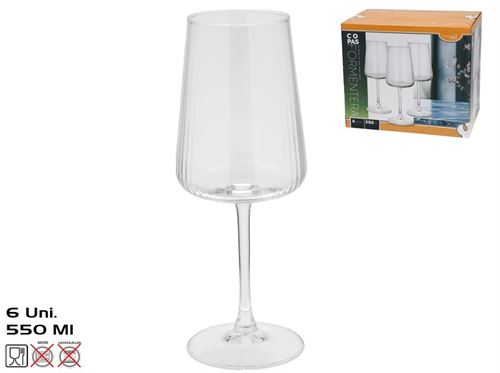 575186 COPO VIDRO FORMENTERA X6 550ML