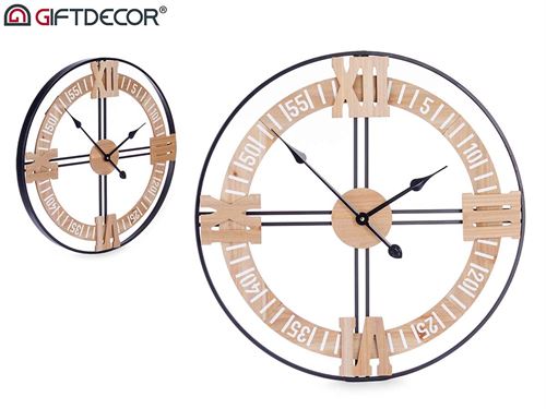 69394 RELOGIO MDF METAL 60CM