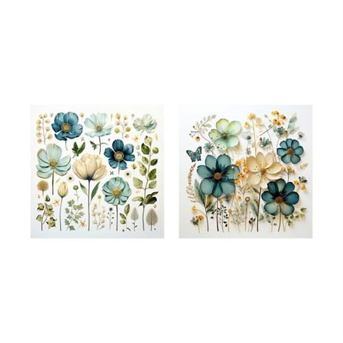 370194 TELA DE FLOR EM LONA 2 SORTIDOS 40X40X1,5 CM