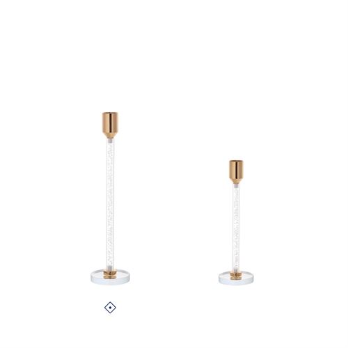 94263 CASTIÇAL DECORATIVO METAL E VIDRO