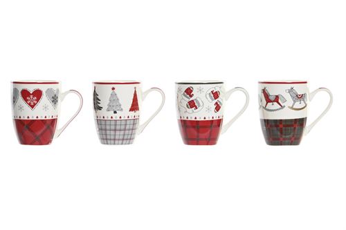 NV-197431 CANECA PORCELANA NEW BONE 12X8X10,5CM 340ML 4MOD
