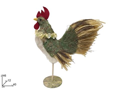 330846 GALINHA DECORATIVA COM BASE 46CM