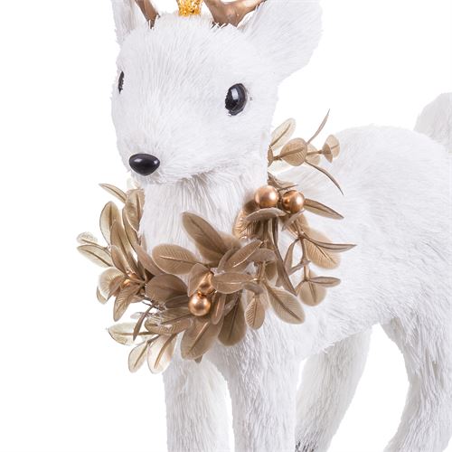 723461 VEADO DE PÉ ÉSPUMA BRANCO 19 X 10 X 27 CM