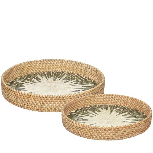 76173 RATTAN - CONJ. 2 TABULEIROS C 35,00 L 35,00 A 5,50