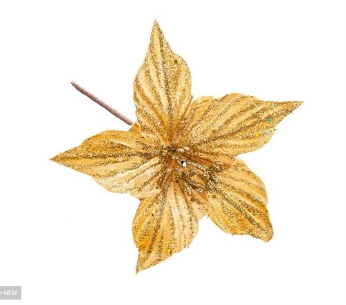 721921 FLOR NATAL TECIDO OURO 22 X 30 CM