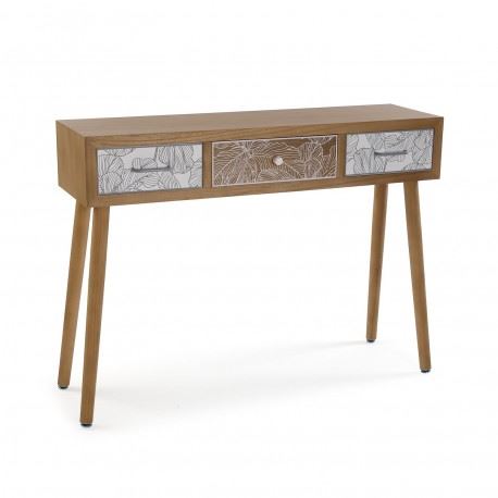 21530116 CONSOLA DE 3 GAVETAS MDF PALM GREY 107X30X78CM