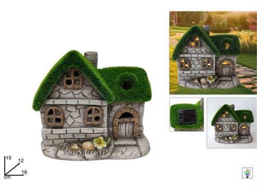 634585 CASA TRONCO COM LUZ 15CM
