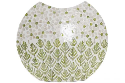 LD-190993 JARRO MADRE PÉROLA BAMBU 46X13X40 NATURAL VERDE