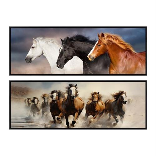 369976 QUADRO DECORATIVO CAVALO 2 SORTIDOS 50X140X4CM