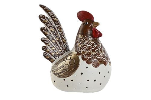 FD-215873 FIGURA RESINA 18,5X11,5X18,5 GALINHA DOURADO