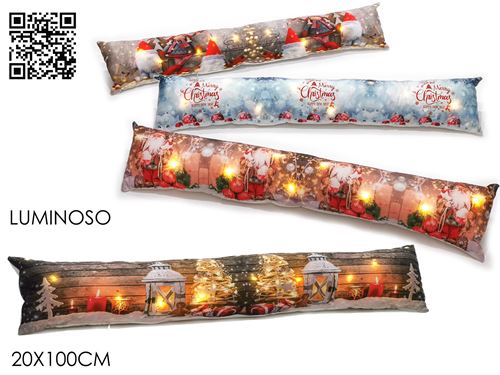 582877 CHOURIÇO PORTA NATAL 100X20CM COM LUZ