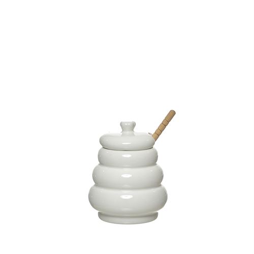 24611 FRASCO MEL C/COLHER BAMBU 10X1012.80CM