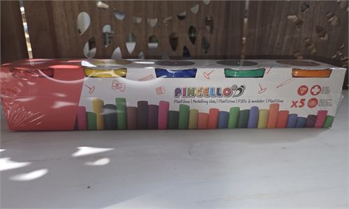 82458 PLASTICINA CONJ.5 100GR