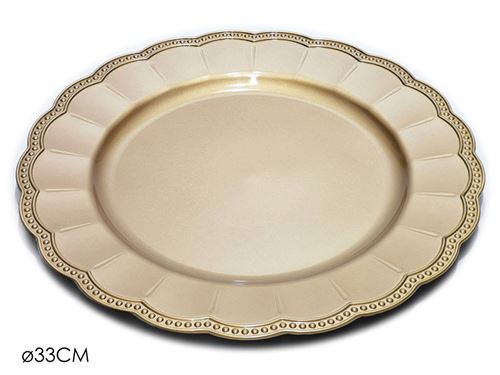 441666 PRATO MARCADOR OURO NATAL 33CM