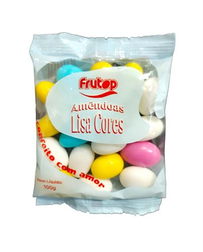 AMENDOA LISA CORES FRUTOP 100GR