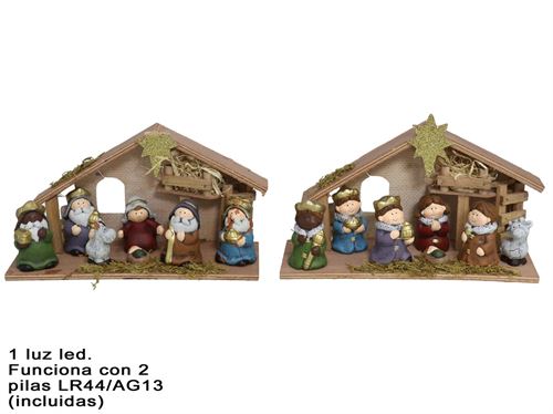 PRESEPIO INFANTIL 1LED 17X10X28CM 2SORT