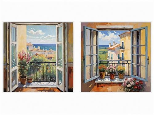 563275 QUADRO CARDOSA 40X40X2CM 2 SURT