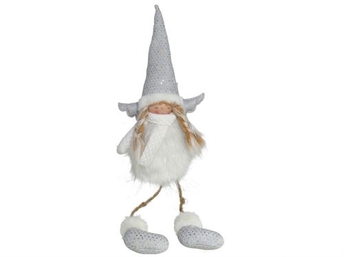 174020 FIGURA ANJO  ANNE PRATA 21X13X69CM