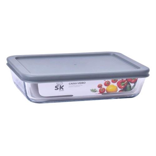 163075 CAIXA VIDRO RETANG. 1480ML SK 163-07