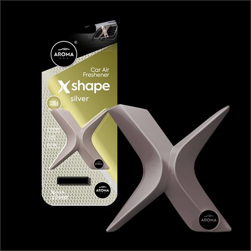 A3991256 AROMA CARRO X SHAPE POLYMER SILVER
