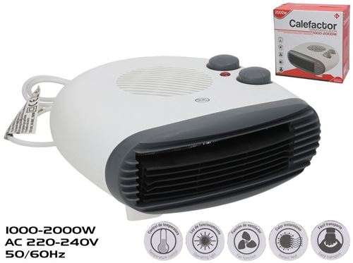 536255 AQUECEDOR TERMOVENTILADOR 1000-2000W CINZA