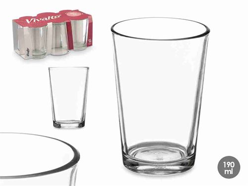 84360 COPO VIDRO LISO 190ML PK6