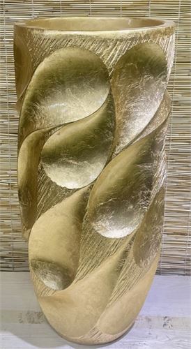 VASO DE RESINA DOURADO 33*33*90CM 2037#3