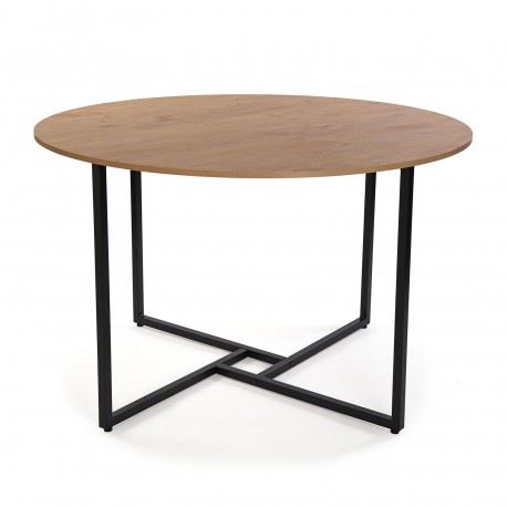 21300073 MESA COMEDOR OSCURA BEATRIZ MADEIRA MDF/MTL120X120X76CM