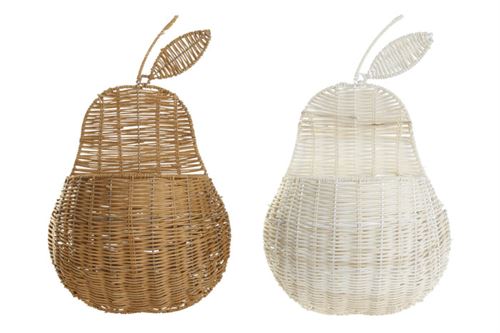 DC-194290 CESTO PAREDE RATTAN 55X33X14CM PERA 2MOD