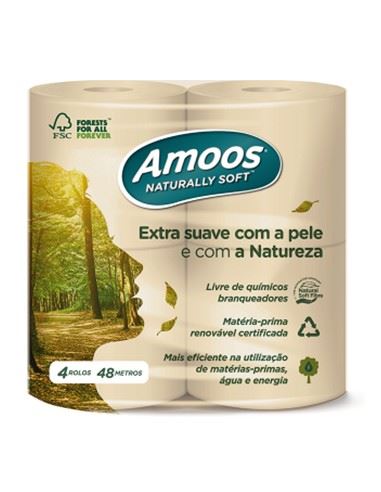 AMOOS PAPEL HIGIENICO 2F NATURALLY SOFT PK-4