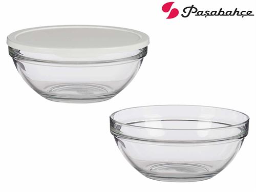 21570 TIGELA VIDRO COM TAMPA PLASTICO 2500ML 23,7 x 23,7 x 10,1 cm.