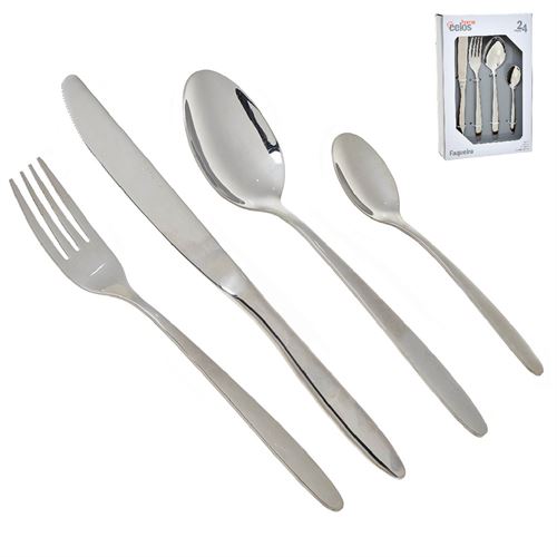 FAQUEIRO INOX 24PÇS PRATA