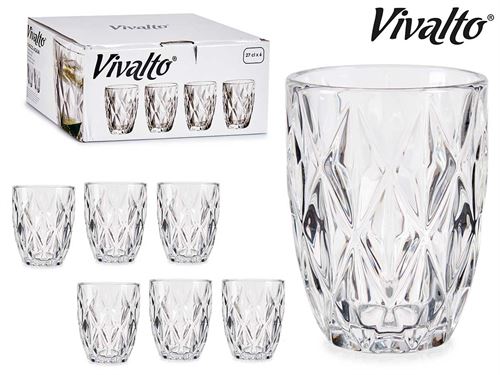 83538 COPO VIDRO DIAMANTE 270CL CX6