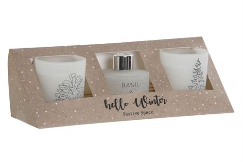 NV-207162 VELA SET 3 VIDRO CERA 22X6,5X7CM GR, BRANCO