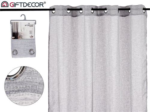 77941 CORTINADO POLIESTER 140X260CM CINZA