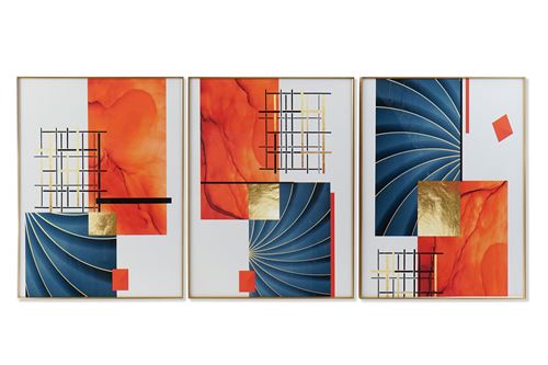 CU-187225 QUADRO ALUMINIO MDF 60X3X80 ABSTRACTO 3MOD