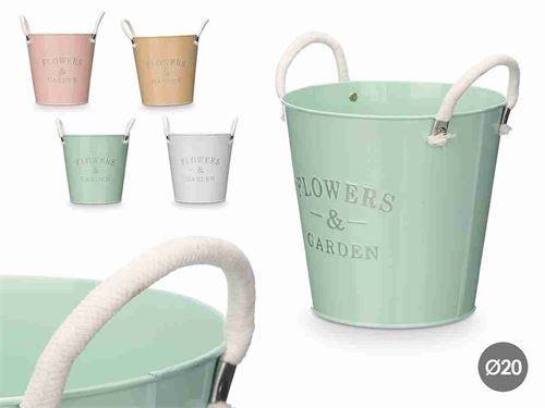 10029 VASO ASAS BRANCAS SORT 4 CORES 20CM