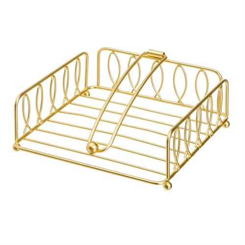 805594 PORTA-GUARDANAPOS METAL DORADO 19X19X6,50CM
