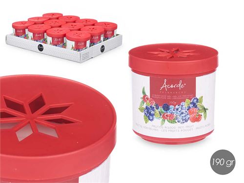 71205 AMBIENTADOR BOLA GEL 190GR FRUTOS VERMELHOS