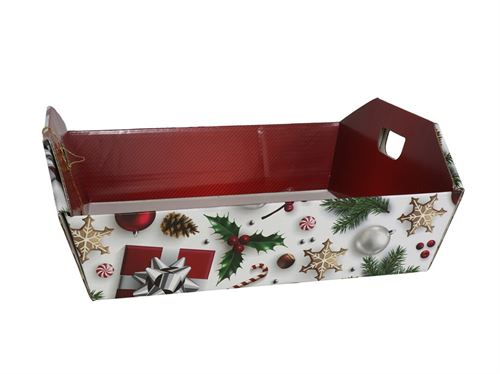 CESTA RECTANGULAR C/ASAS XMAS 34X29X10CM