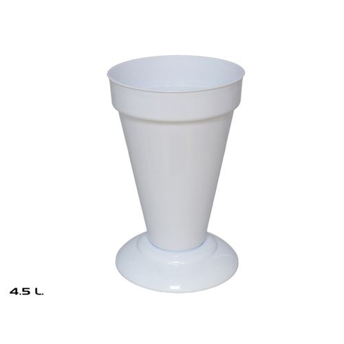 192277 VASO CÔNICO PLÁSTICO 4,5L BRANCO
