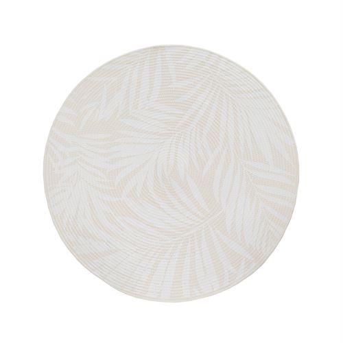 804264 TAPETE CORDA BEJE/BRANCO 90X90X0,05CM
