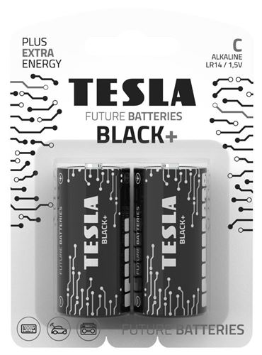 TESLA PILHA BLACK  C (LR14) PK-2 ALK