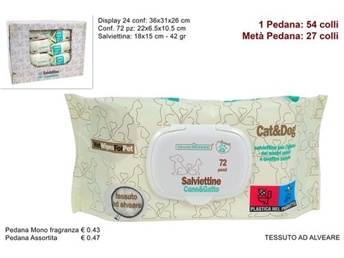 627242 TOALHITA ANIMAIS 72PÇS