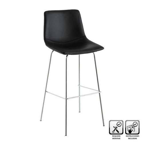 125861 CADEIRA AÇO PRETO 46X46X109CM