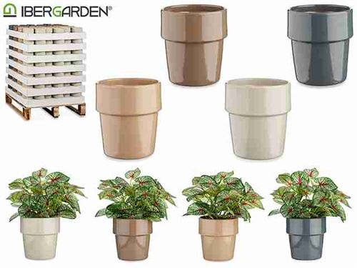 34914 VASO CERAMICA CONICO 13 x 13 x 13 cm. 4 CORES